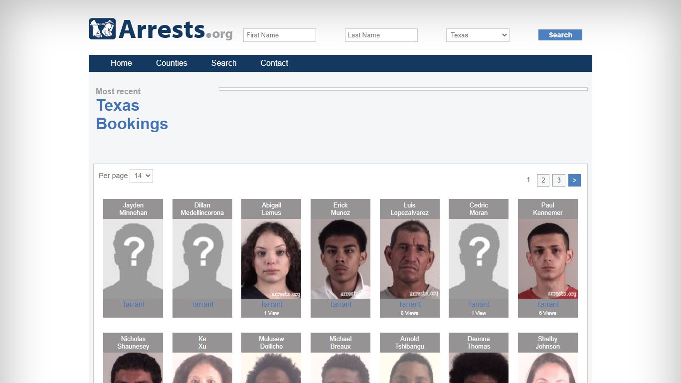 Texas Arrests and Inmate Search